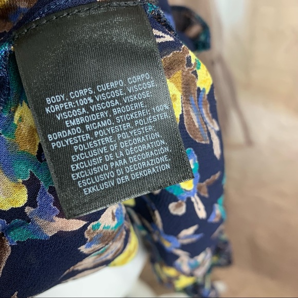 Anthropologie Meadow Rue Floral Sheer Blouse - Picture 9 of 11